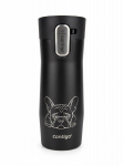Contigo West Loop 3.0 termotops Prantsuse buldogi motiiviga, 470 ml, mattmust