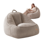 Sametine kotttool-tugitool Mark Adler Comfy 4.0 Taupe &ndash; stiilne seljatoega kott-tool