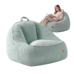 Sametine kotttool-tugitool Mark Adler Comfy 4.0 Sage &ndash; stiilne seljatoega kott-tool, salveiroheline