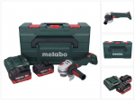 Metabo WB 18 LT BL 11-125 Kiire aku nurklihvija 18 V 125 mm harjadeta + 2x aku 5,5 Ah + laadija + metaBOX ( 613054660 )