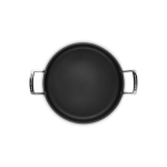 Le Creuset Toughened Non-Stick NonStick Sauteuse with Glass Lid 28cm (51113280010500), Juodas