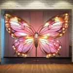 Liblika Tiibade Kangas Dekoratsioon Pickify, 180*230cm/70.8&times;90.5inch