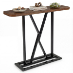 Konsolilaud 100x29.5x81 cm pruun must, metallraam