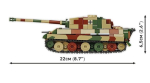 Ehitusm&auml;nguasjad - COBI - PZ.KPFW. VI B TIGER II - 500 t&uuml;kki - Mitmev&auml;rviline - 1:48