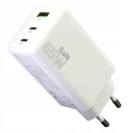 Everactive 65w Gan laadija, 2x Usb-c, 1x Usb-a, Pd, Qc