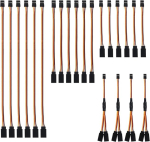 Yunique Green-Clean-Power, 22 JR 3 pin servo pikenduskaablit 10/15/30 cm + Y 1-2, 22AWG, RC mudelitele