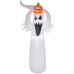 T&auml;ispuhutav Halloweeni kummitus, 180 cm, LED-tuledega, valge ja oranž