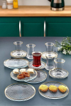 Asir tasside ja taldrikute komplekt İl0412, l&auml;bipaistev, 18 tk.