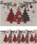 PVC Lauamattid kuumakindlad Komplekt 4 tk Mitmev&auml;rvilised 30x45 cm