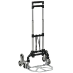 Kokkupandav trepik&auml;ru 6 rattaga, kinnitusrihmaga, automaatne kokkuklappimine, 70 kg, h&otilde;bedane/must