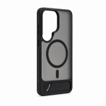 Evelatus Samsung Galaxy S26 Ultra Rubber Coated MagSafe With Stand Case Blackv