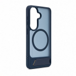 Evelatus Samsung Galaxy S26 Rubber Coated MagSafe With Stand Case Navy Blue