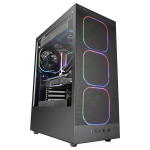 Korpus ATX m&auml;nguri PC korpus - MARS GAMING - MC-NEBULA - 4 ARGB 120 mm ventilaatoreid - Karastatud klaasist paneel - Must