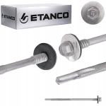 Etanco 130mm tsingitud kruvid 100 tk. terasele, sandwich-paneelidele