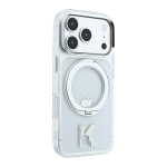 Karl Lagerfeld Apple iPhone 18 Pro Max HC MagSafe IML Ring Stand 360 Kameo Metal Transparent