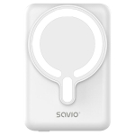 Akupank Toitepank - Savio BA-13 10000 mAh 20W Juhtmega 15W Juhtmeta Laadimine Valge