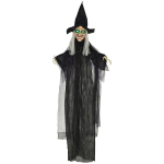 Halloweeni dekoratsioon, animatrooniline n&otilde;id, 183 cm, LED-valgustusega, must