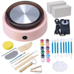 Elektriline mini keraamika pottaratta komplekt lastele, 30 W, 158 mm, roosa