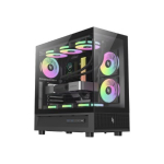 Korpus Gamemax Korpus NEX C51 BK, 1+1 x 3.5", 1 x 2.5", 2 x USB 3.0, 1 x USB-C, 7 laiendusslotti, must