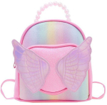 Laste roosa seljakott Shiny Wings Pearls 22 cm