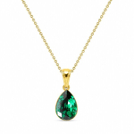 H&otilde;bedane ripats &bdquo;Crystal Drop (Emerald)&ldquo; Preciosa&reg; kristallidega