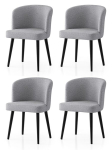 4-osaline s&ouml;&ouml;gitoolide komplekt Soft - 4115, must/hall, Tool, pehme - 4115 V4, p&ouml;&ouml;gijalad, 57x81x57 cm, pruun