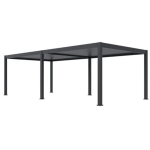 Paviljon Pergola Deluxe Pro Automatic 4x8 LED-valgustusega, tumehall