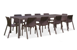 11-osaline &otilde;uem&ouml;&ouml;blikomplekt Tiberina Bistrot/Tevere, laud 211-275 cm, Terra
