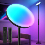 LED-p&otilde;randalamp, RGB ja CCT, h&auml;mardatav Home Sweet Home, must