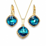 Ehtekomplekt naistele &bdquo;Vintage IV (Bermuda Blue)&ldquo; Swarovski&reg; kristallidega