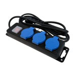Pikendusjuhe v&auml;litingimustesse, 3-kohaline, IP44 maandusega, 3 m, 3Gx1,5 mm
