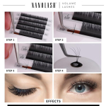 Ripsmete pikendamine - NANOLASH - Mahu ripsmed - 0.07 C k&otilde;ver - 10mm - Must