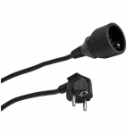 1-pistikupesaga pikendusjuhe, maandusega, must, 10 A, 5 m