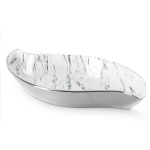 Valge-h&otilde;bedane keraamiline dekoratiivvaagen 36 &times; 19 &times; 6 cm &ndash; SANA, 36 x 19 x 6 cm