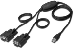 Digitus USB adapter 2xRS232 DA-70158, 1.5m, USB A isane, DB9 isane x2, FTDI FT2232H, must