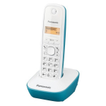 Panasonic KX-TG1611 juhtmeta telefon - T&uuml;rkiis/Valge - 50 sisestust - Amber LCD