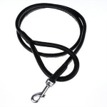 Nahast koerte jalutusrihm Amibelle, must S, laius 1 cm