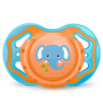 Silikoonist ortodontiline lutt Bayby BPC 6315 6 kuud, oranž/sinine