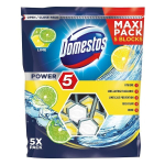 WC-poti v&auml;rskendaja Domestos Power 5 Lime, 5x55 g