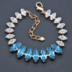 K&auml;ev&otilde;ru naistele DiamondSky &bdquo;Ornella (Aquamarine Blue)&ldquo; Swarovski kristallidega