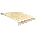 Varikatus, p&auml;ikesesirm, kollast-valget v&auml;rvi presentkate, 6 x 3 m