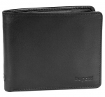 Nahast rahakott meestele Bugatti Primo, must