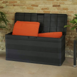 vidaXL aia hoiukast, must, 117 x 45 x 56 cm