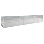 vidaXL taimelava, tsingitud teras, 480 x 80 x 77 cm, hall