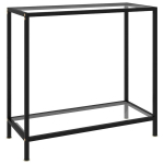 vidaXL konsoollaud, l&auml;bipaistev, 80 x 35 x 75 cm, karastatud klaas, Permatomas