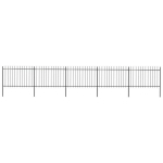 vidaXL terava otsaga aed, terasest, 8,5 x 1,2 m, must