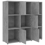 vidaXL raamaturiiul betoonhall, 90 x 30 x 90 cm puitlaastplaat