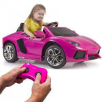 &Uuml;he lapse elektriauto Lamborghini Aventador Feber, roosa