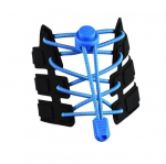 Elastsed &uuml;mmargused kinnituste ja otstega kingapaelad 3 mm 100 cm, v&auml;rv neoonsinine