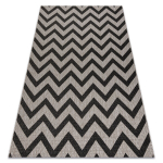 Sisal vaip SISAL FLOORLUX 20340 h&otilde;be / must Zigzag